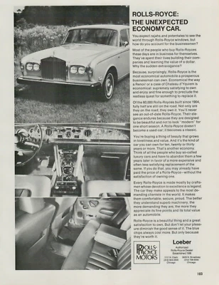 1976 Rolls-Royce Silver Shadow A Thing of Beauty Since 1904 VINTAGE PRINT AD - Image 1 of 2