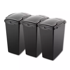 Addis Set 3 x 40ltr Utility Room Recycling Storage Waste Bins 517884ebay - Picture 1 of 12