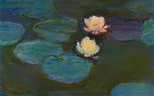 Stampa artistica su tela Ninfee di Claude Monet Giclée (24" x 15") - Foto 1 di 2