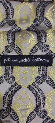 Petúnia Pickle Bottom Bolsa de Fraldas para Bebê Mensageiro Ombro Amarelo Cinza Preto Usado - Imagem 1 de 4