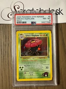 PSA 8 - Pokemon ERIKA'S VILEPLUME 5/132 - Gym Heroes Foil RARO - Foto 1 di 2
