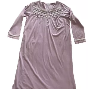 Keyocean Womens Sleepwear large Pink Lavender Lace Full Length read - Picture 1 of 8