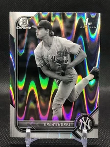 Drew Thorpe 2022 Bowman Draft Chrome 1st Black & White Ray Wave Refractor BDC-25 - Picture 1 of 7