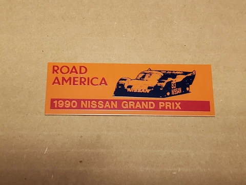 Road America IMSA 1990 Dash Plaque Road Race Nissan ZX-GTP Cover