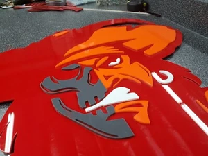 Buccaneers ALT 3D SIGN art Bucs man cave football jersey Brady Tom QB Tampa Bay - Picture 1 of 12