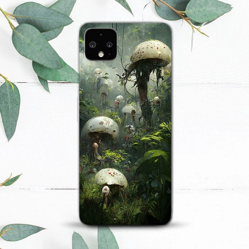 Mushroom Fungus Leaves Trippy Case For Google Pixel 2 3 3a 4 4a 5 6 7 8 XL - Image 1 of 1