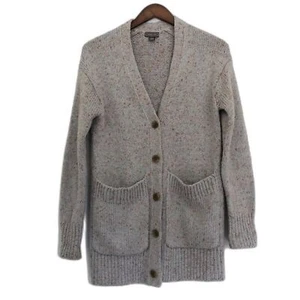 Cardigan Point Sur donna taglia XXS avorio arancione maglia oversize Donegal Academia - Foto 1 di 11