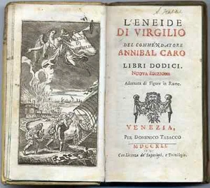 L'Eneide di Virgilio Annibal Caro Antiquarian book Venice 1741 Copper engravings - Foto 1 di 4