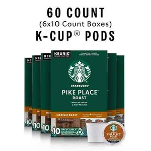 Starbucks K-Cup Coffee Pods, Medium Roast Coffee, Pike Place Roast for Keurig Br - Picture 1 of 4