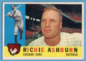 1960 Topps #305 Richie Ashburn VG-VGEX++ Philadelphia Phillies Chicago Cubs HOF - Picture 1 of 2