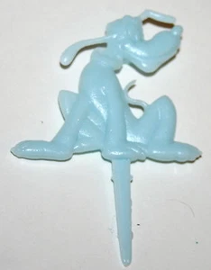 Vintage Plastic Blue Pluto Dog Disney Cup Cake Topper Decoration 1960s New NOS - Picture 1 of 1