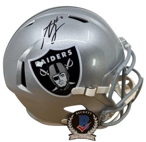 ASHTON JEANTY SIGNIERTER LAS VEGAS RAIDERS FULL SIZE HELM BECKETT COA 4W181332 - Bild 1 von 9