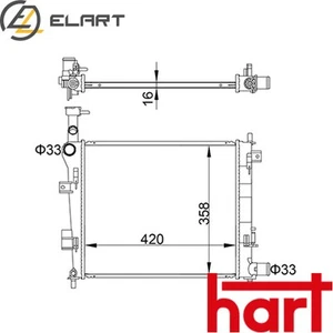RADIATOR ENGINE COOLING 622 276 FOR KIA PICANTOII G3LA/B3LA 1.0L 3cylG4LA 1.2L - Picture 1 of 6