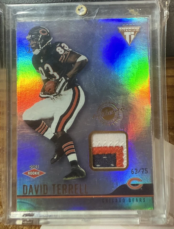 2001 Titanium #160 David Terrell RC Jersey Rookie Card /75   - Image 1 of 1