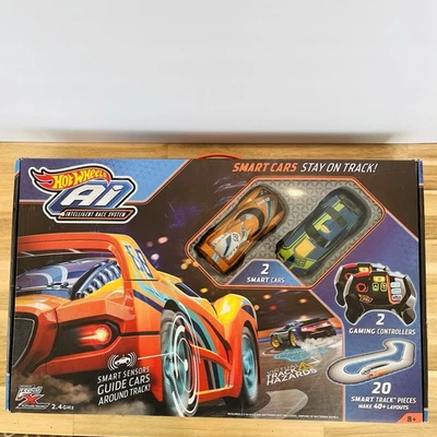 Hot Wheels AI Race System Starter Kit 2 cars 2 remotes 20 track pieces ages 8+ - Image 1 of 4