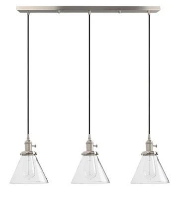 PathsOn Industrial Vintage Loft Kitchen Bar 3 Lights Fittings Ceiling Lights