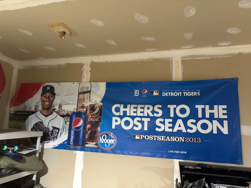Detriot Tigers 2013 Post Season Austin Jackson Pepsi/Kroger Banner - Image 1 of 1