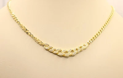 COLLANA ARGENTO GRUMETTA  DORATA CON ZIRCONI BIANCHI SCALARE CM 40-45 EXPLOIT - Immagine 1 di 4