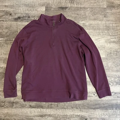 TOMMY BAHAMA Sweatshirt Men’s XXL Burgundy 1/4 Zip Long Sleeve - Image 1 of 4