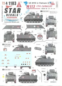 Star Decals 1/72 US M113 in Vietnam Part 1 - M113 of the 17th Cavalry - Bild 1 von 1