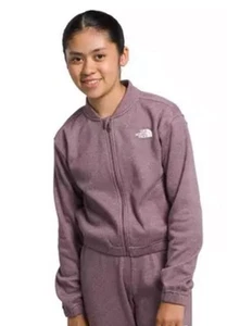 The North Face Girls Cozy Dream Fleece Crop Jacket Large 12 Fawn Grey - Picture 1 of 3