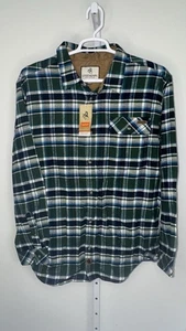 Neu mit Etikett legendäres Whitetails Flanell grün und grau kariert Herren XL Buck Camp Hemd - Bild 1 von 4
