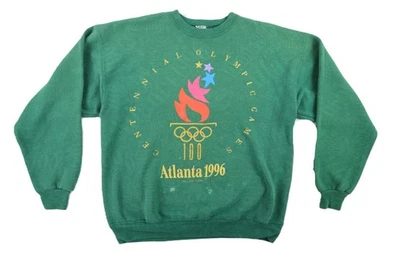 Sudadera Pullover Verde De Colección Años 90 1996 Campeón L Juegos Olímpicos del Centenario de Atlanta Foto 1 de 4
