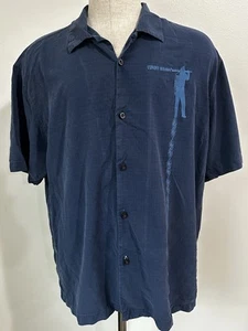 CAMICIA TOMMY BAHAMA UOMO SAN DIEGO PADRES BLU HAWAIANA ALOHA CAMP XXL 2XL - Foto 1 di 5