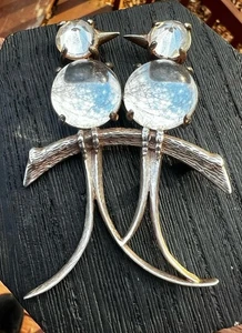 Vintage signierte CORO Sterlingsilber Gelee Bauch Liebe Vogel Anstecknadel Brosche - Bild 1 von 17