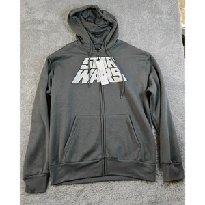 Star Wars Hoodie Herren Gr. Medium Grau Sweatshirt Full Zip Fleecejacke Neu - Bild 1 von 5