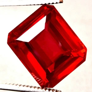 20.65 Cts. Natural Mozambique Red Ruby Emerald Shape Certified Gemstone - Picture 1 of 4
