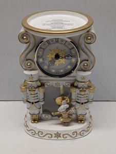 Bath & Body Works Nutcracker Clock Pedestal Candle Holder Christmas 2023 *READ* - Picture 1 of 12