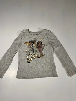 Мягкая футболка Disney Princesses Girls Support Girls размер 7 серая - Изображение 1 из 4