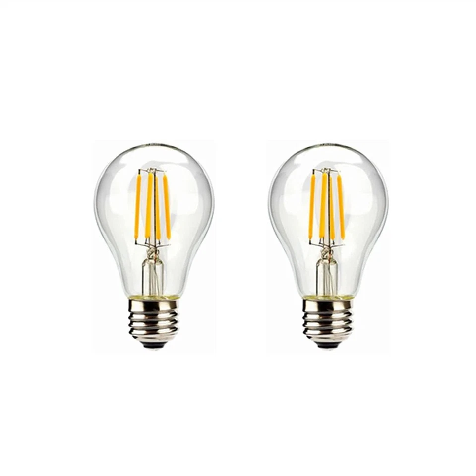 LED Light Bulbs Warm White 2700K 2W 3V A60 A19 E26/E27 Edison Screw Base 20W ... - Image 1 of 4
