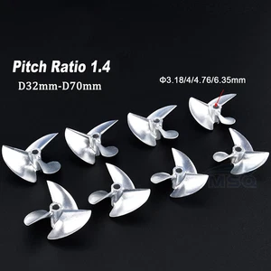 Elica 3 pale in lega CNC rapporto passo 1,4 3,18/4/4,76/6,35 mm sinistra/destra - Foto 1 di 6