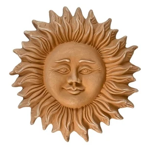 Mascherone Sole Gigante in Terracotta - 40x40 cm - Foto 1 di 2