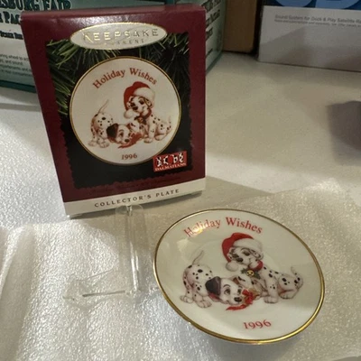 Hallmark 1996 101 Dálmatas Recuerdo Plato Porcelana Adorno Disney Años 90 Retro Foto 1 de 4