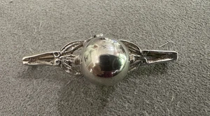 Vintage Retro Sterling Silver Brutalist Ball Brooch - Picture 1 of 6