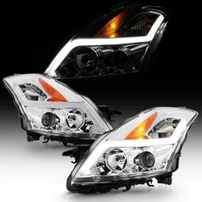 Faros LED carcasa cromados para [tipo halógeno] Nissan Altima 2007-2009 4 puertas Foto 1 de 4