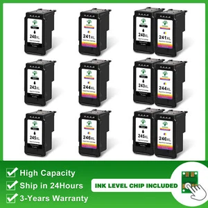Ink Cartridges Replacement For Canon PG245XL 243XL 240XL CL246XL 244XL 241XL lot - Afbeelding 1 van 8