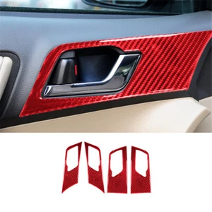 Carbon Fiber Door Handle Pull Panel Trim Cover For Toyota Highlander 2008-2013 - Picture 1 of 9