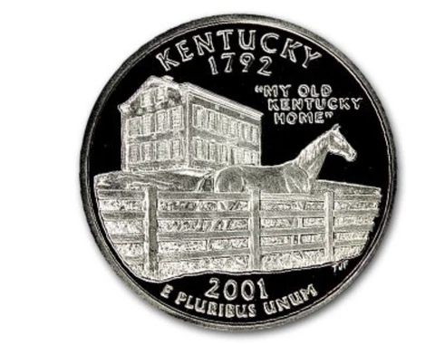 2001 S Proof State Quarter ~ KENTUCKY ~ 90% Silver - DCAM GEM #2001SQ Cover