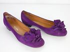 Chaussures en daim violet fleurs plates embellies designer italien Royaume-Uni 3
