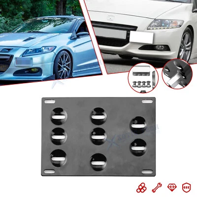 Juego de soporte de montaje de matrícula de gancho de remolque de aluminio negro para Honda CR-Z 2011-2016 Foto 1 de 4