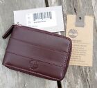 TIMBERLAND Bulls Blood LEATHER Zipped CARDHOLDER Cards Pass Photo Wallet 