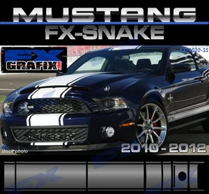 2011 Ford Mustang 18" Snake Factory Style Super Stripes #1 Quality Stripes White - Picture 1 of 8