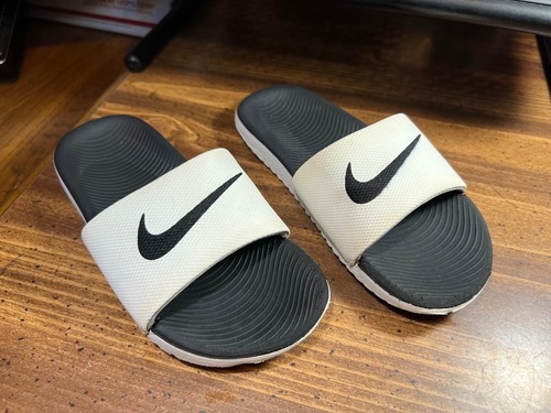 Sandali Nike™ YOUTH taglia 13C Kawa Slide bianchi slip on comodi casual 819352 100