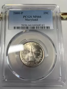 2000-P Maryland State Quarter PCGS MS66. Coin #4. NO RESERVE - Picture 1 of 2