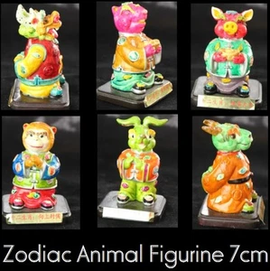 Chinese Zodiac Animal figurines Rabbit Monkey Dragon Clay Rat statue sculpture - Picture 1 of 10