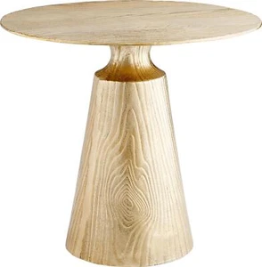 Side Table CYAN DESIGN OREGONIA Transitional Pedestal Base Faux Wood Grain - Picture 1 of 1